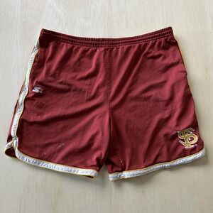 Y2K Starter Basketball Shorts Mens Large Red Mesh Piped Trim Athletic Madagascar